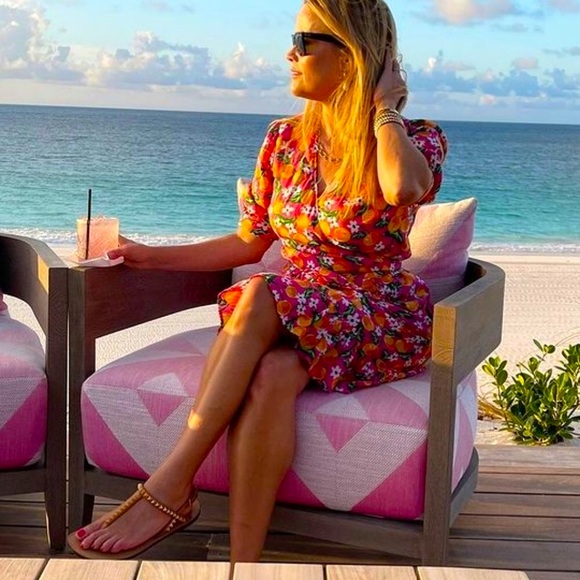 Sz 12 Draper James Wynonna Wrap Dress - Orange Blossom NWOT - Picture 6 of 16